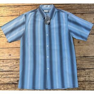 Geoffrey Beene Men Sz S Blue Shirt Sleeve Button Down NWT